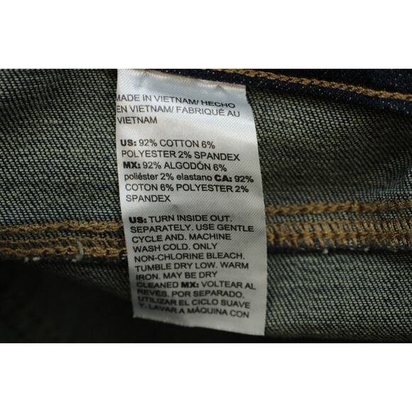 Chicos Jeans Womens 2R / 12R Blue Cotton Blend Stretch Girlfriend Slim Leg Ankle - Picture 4 of 7